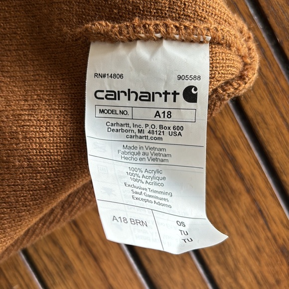 Carhartt Knit Cuffed Beanie Brown - Picture 6 of 6